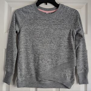 90 Degree By Reflex Girls Gray Crew Neck Sweater Dance Apparel Size S 7/8